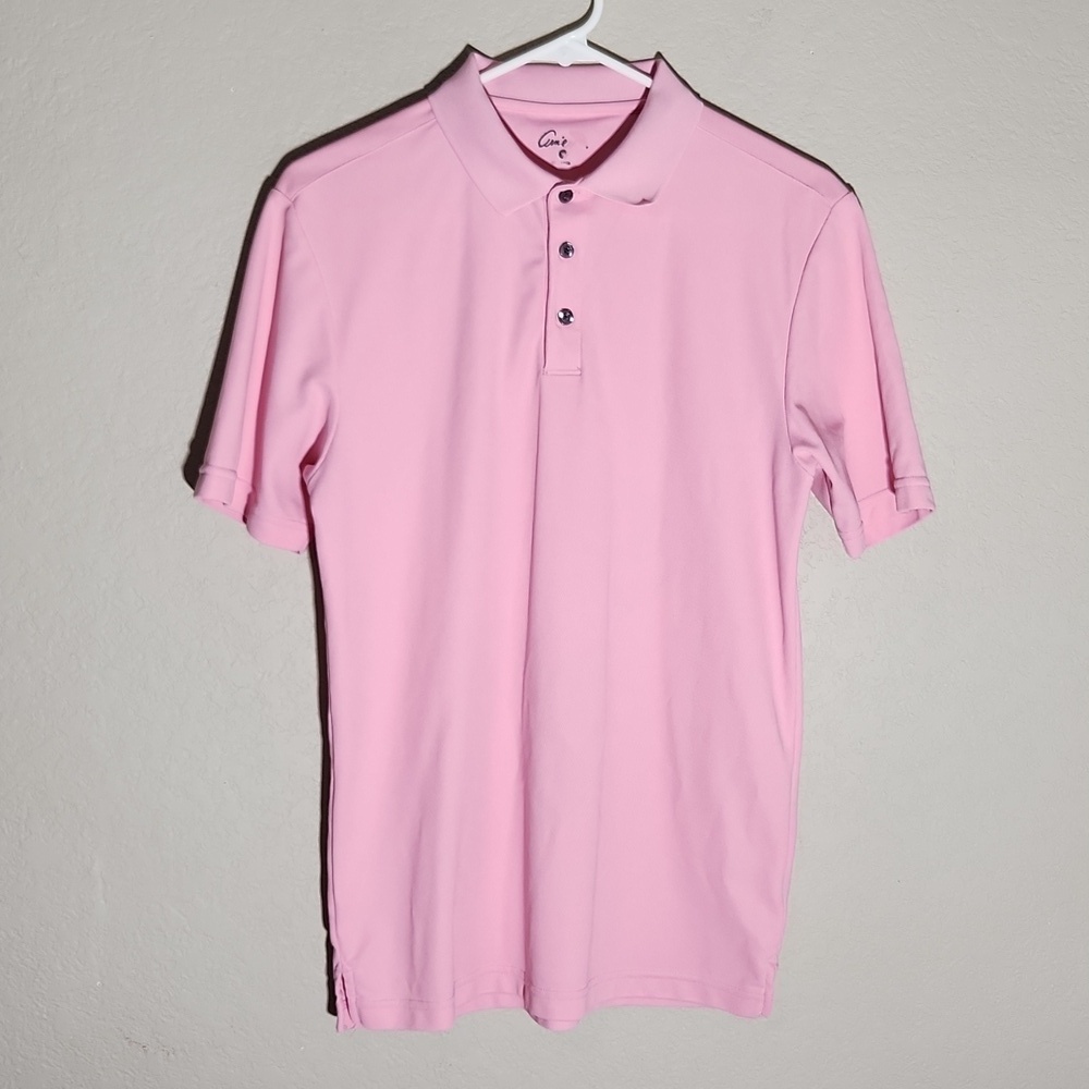 Arnie Shirt Mens Polo Size M Pink shirt has snag Flaw